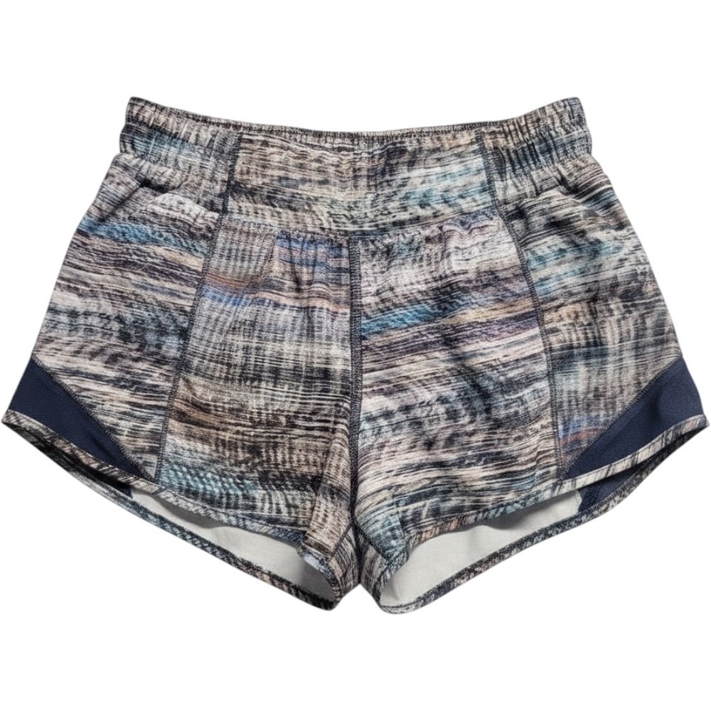 Lululemon Hotty Hot Low-Rise Lined Shorts‎ 2.5 Multi Color Digital Oasis Size 4
